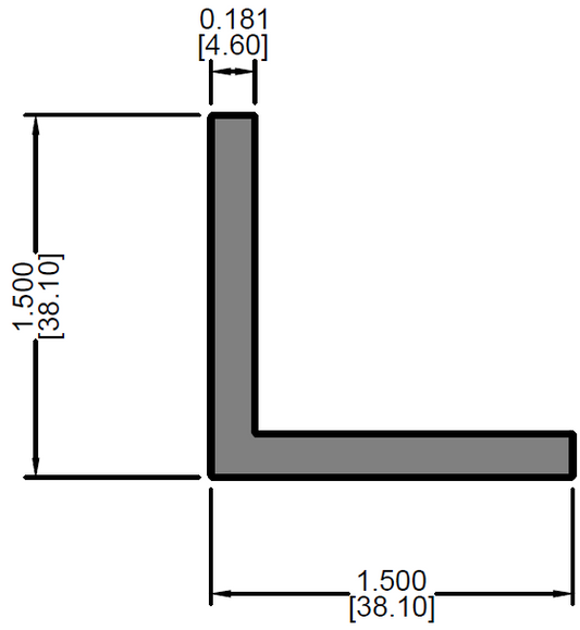 Angulo de 1 1/2" X 3/16"