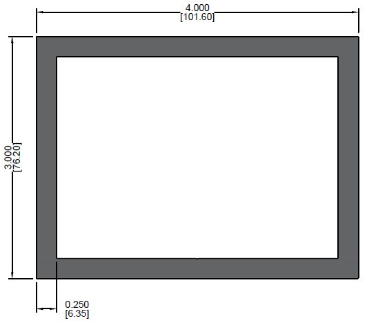 Tubo Rectangular de 3" x 4" x 0.250"