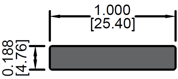 0.188" x 1" soleplate