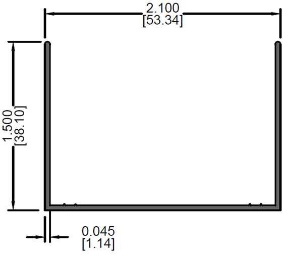 Canal de 1.5" X 2.1"