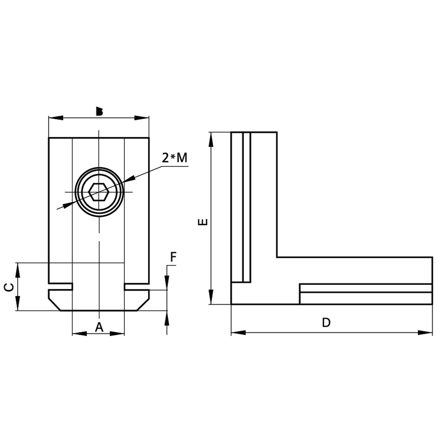 L-shaped T-square